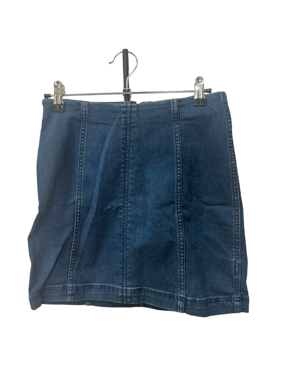Free People NWT  Modern Femme Denim Mini nautilus blue Skirt size 4
